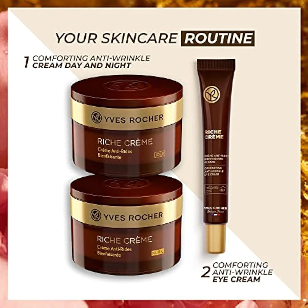 Yves Rocher Riche Crème Anti-Wrinkle Night Cream for Mature Skin - 50ml