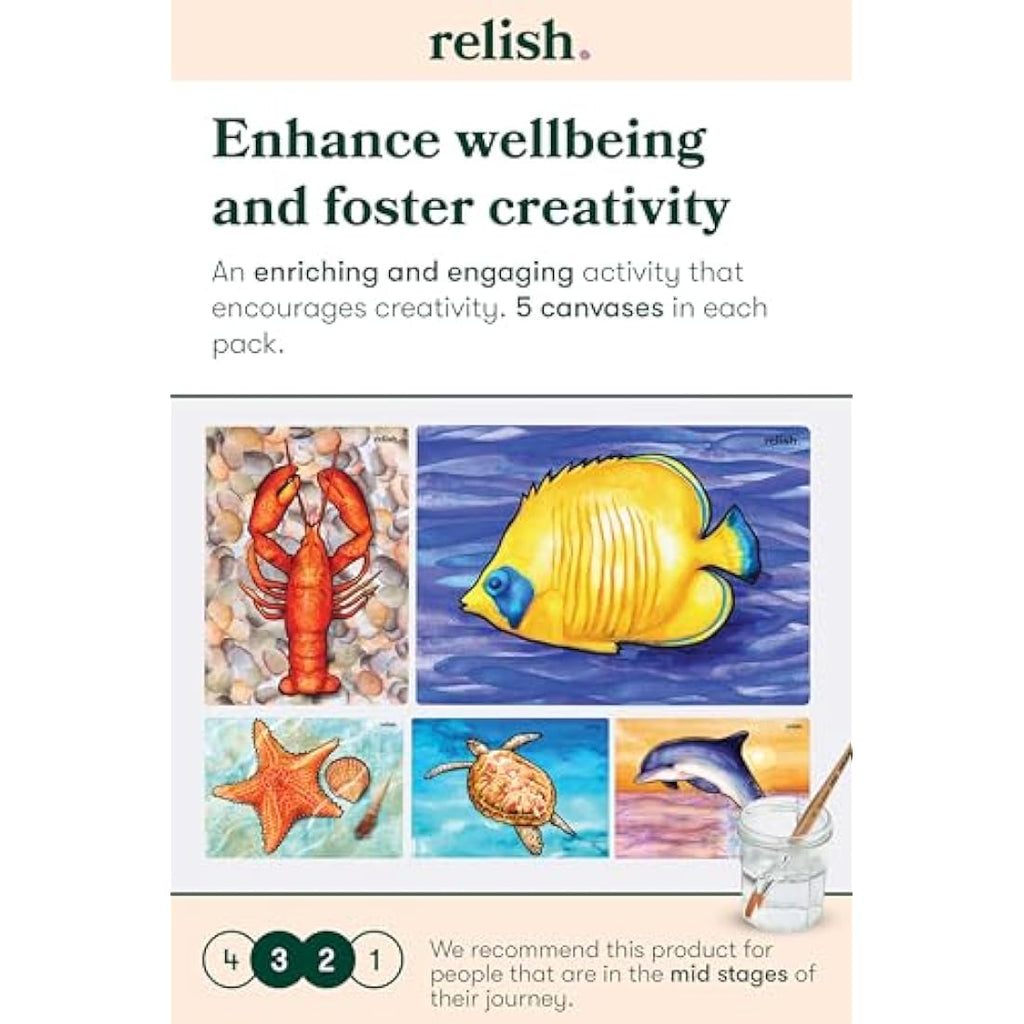 Relish Ocean Life Aquapaints – Reusable Water Painting for Dementia