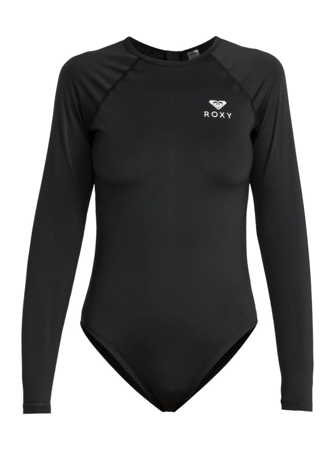 Roxy Women's UPF 50 One-Piece Rash Guard Swimsuit with Skirt - Black
