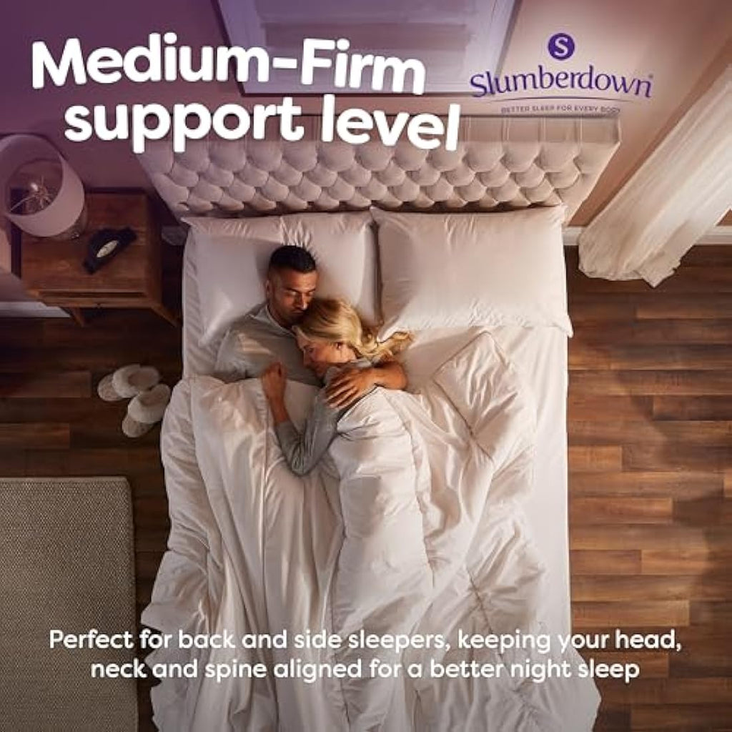 Slumberdown British Wool Pillow – Cooling Cotton Side Sleeper Pillow