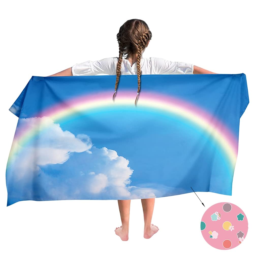 Ulticool Rainbow Unicorn Microfibre Children's Towel | Quick-Drying 140x70cm
