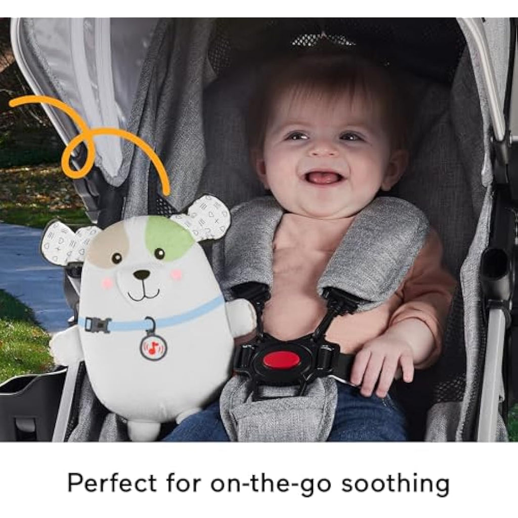 Fisher-Price Calming Vibes Puppy Soother | Portable Plush Sound Machine