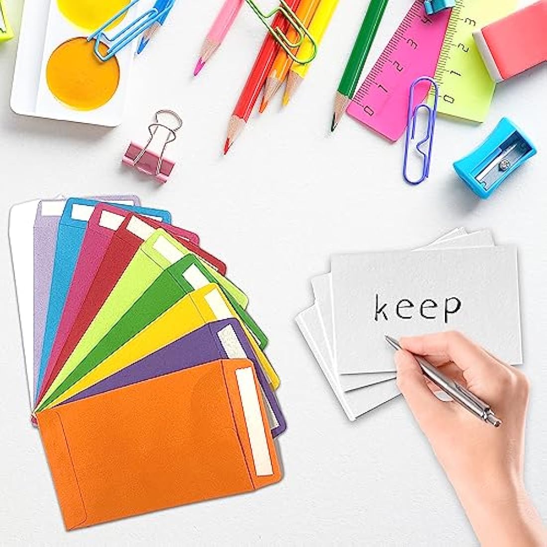 100Pcs Kraft Seed Envelopes | Self-Adhesive Mini Coin Packets
