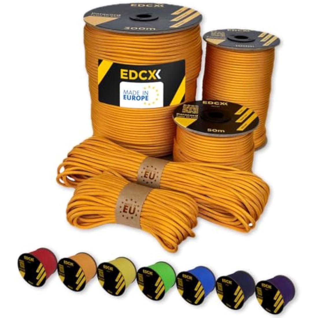 EDCX 550 Paracord Type III – 4mm Nylon Survival Rope for DIY & Camping