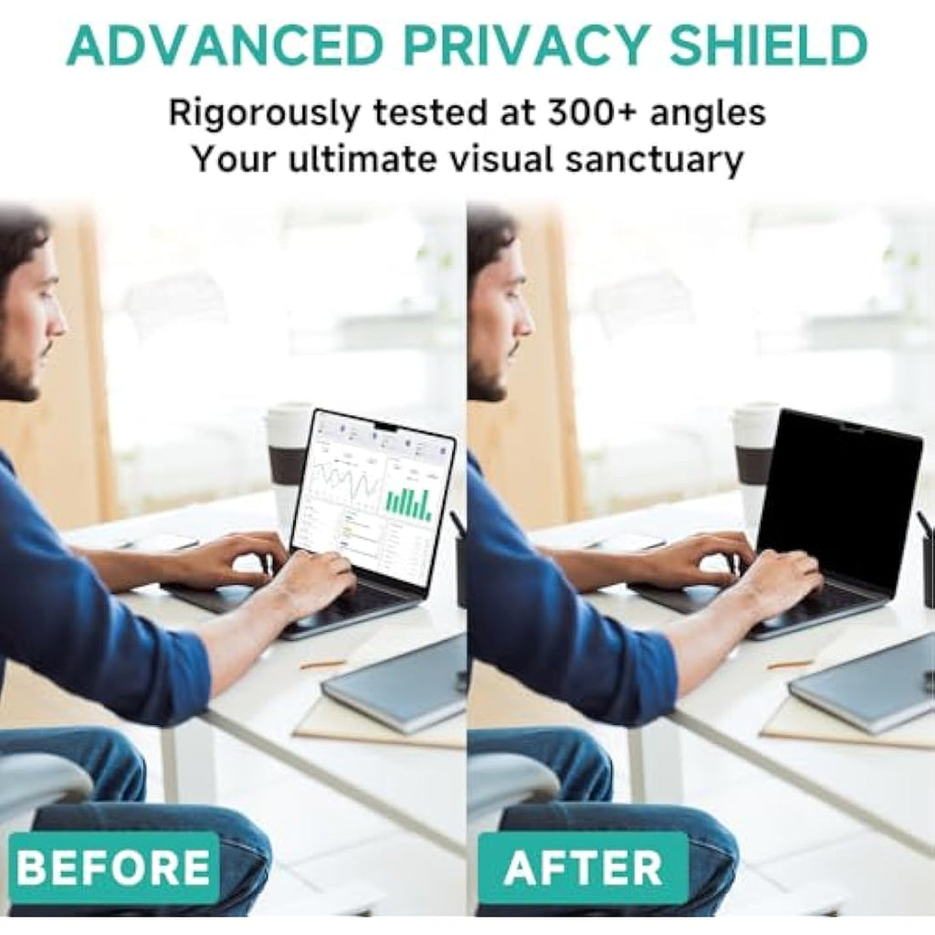 ZOEGAA Magnetic Privacy Screen for MacBook Pro 14 (2021-2024) | Anti-Blue