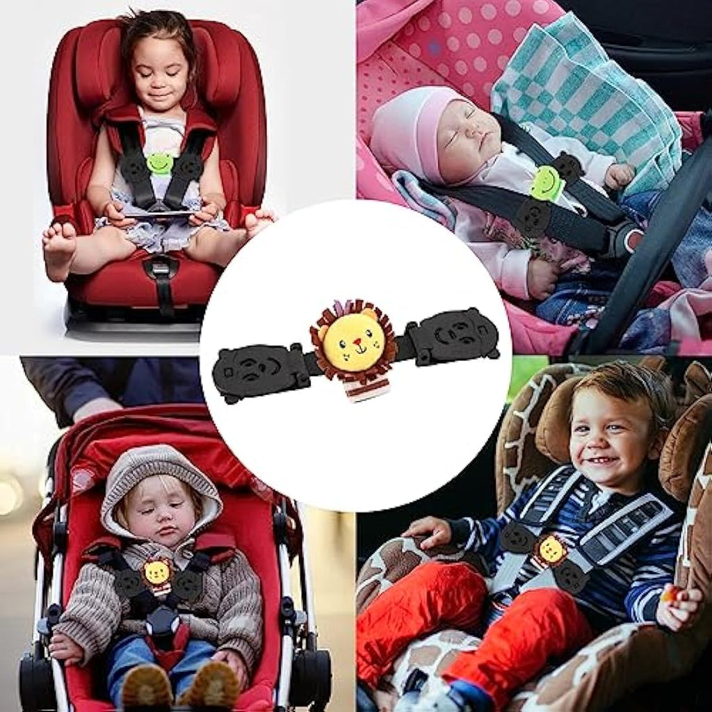 QOPAHI Anti Escape Car Seat Strap - 2 Pack Monkey Baby Safety Chest Clip