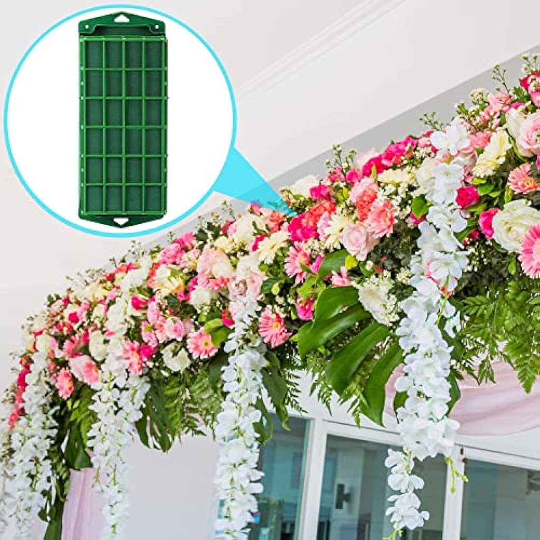 Deruaku Floral Foam Cage Holder for Fresh Flower Arrangements, 11.6 Inch