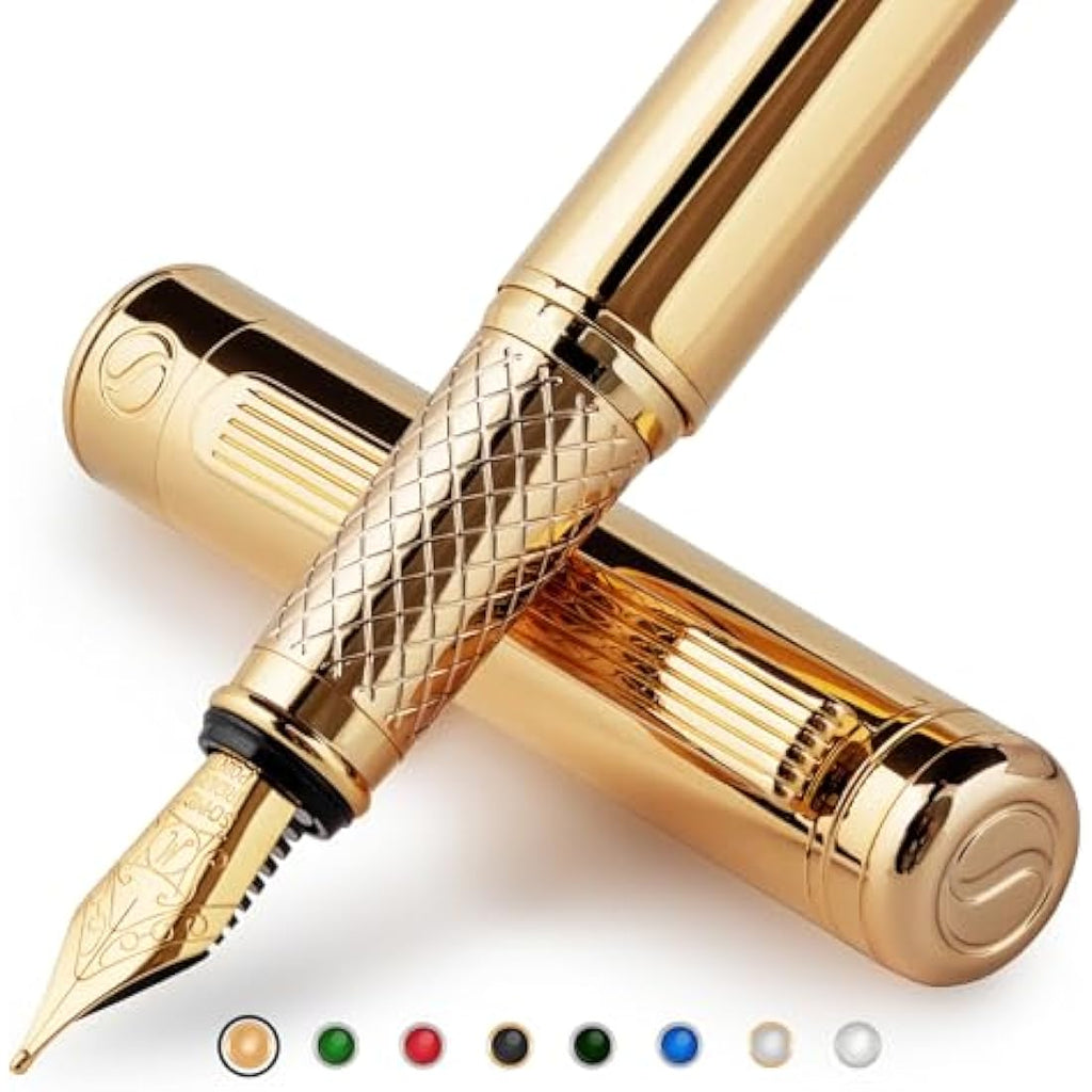 Luxury Fountain Pen – Gold Plated Schmidt Medium Nib
