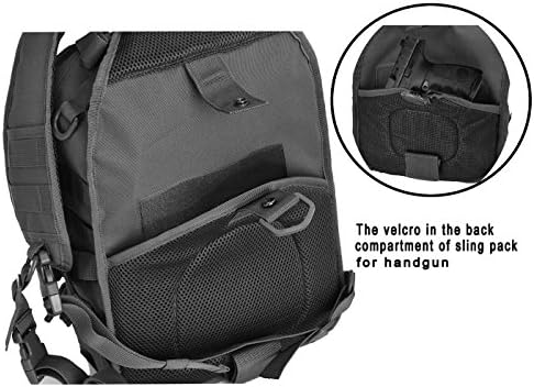 Gowara Gear Tactical Sling Bag – Military Rover Shoulder Backpack, Black