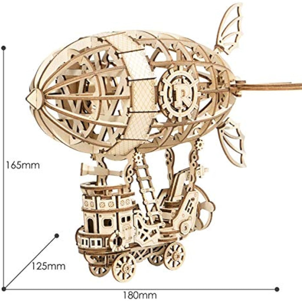 Rolife 3D Wooden Puzzle Airship Model Kit – Steampunk DIY Woodcraft Gift