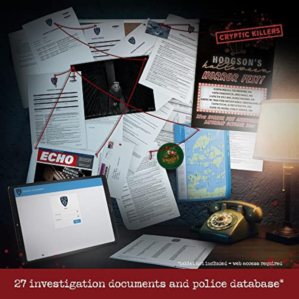 Cryptic Killers Murder Mystery Game – Movie Theater Cold Case File