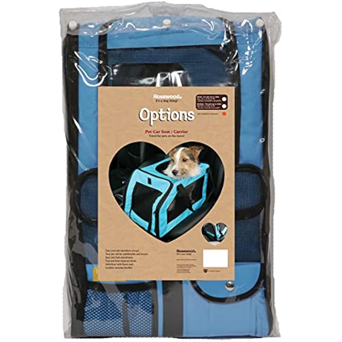 Jolof Store Pet Car Seat and Carrier – Aqua Portable Travel Kennel