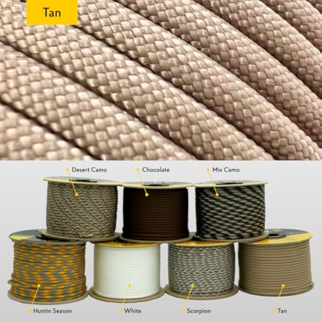 EDCX 550 Paracord – 4mm Type III 7-Strand Nylon Rope for Camping & DIY