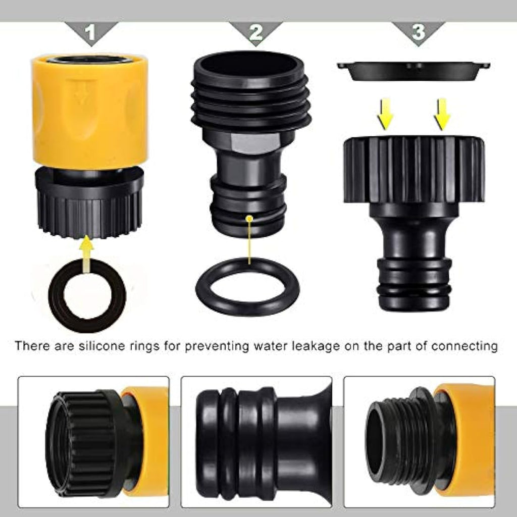 BABADU 20-Pack Garden Hose Connector Kit – Quick Connect Fittings Set