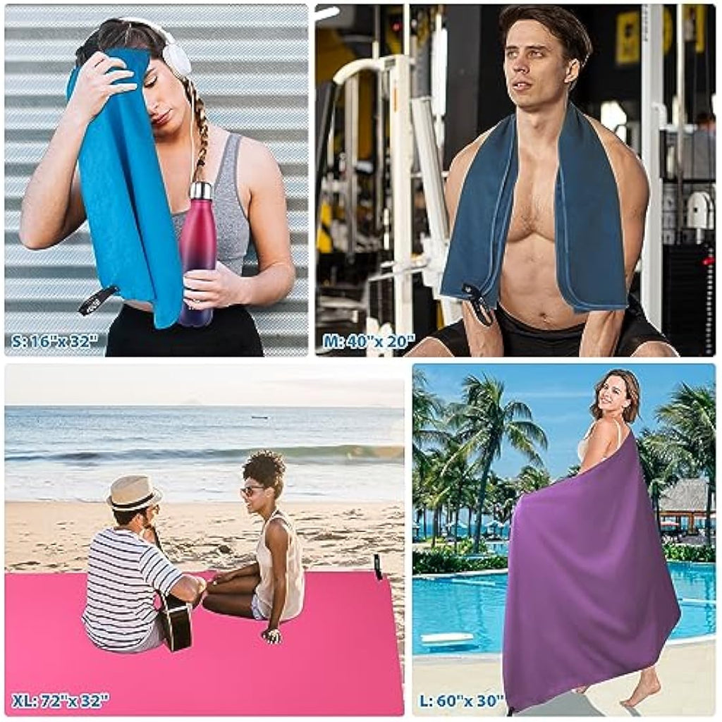 BOGI Microfibre Quick Dry Travel Towel – Ultra Absorbent Gym & Beach Towel