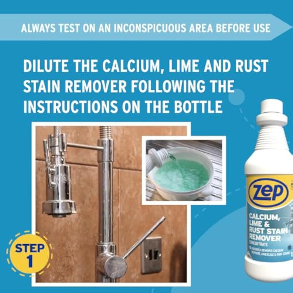 Zep Commercial Calcium Lime and Rust Cleaner - 1L Limescale Remover