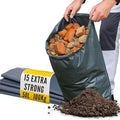 Calzette Heavy Duty Rubble Sacks – 100μm Thick Garden Waste Bags, 40L