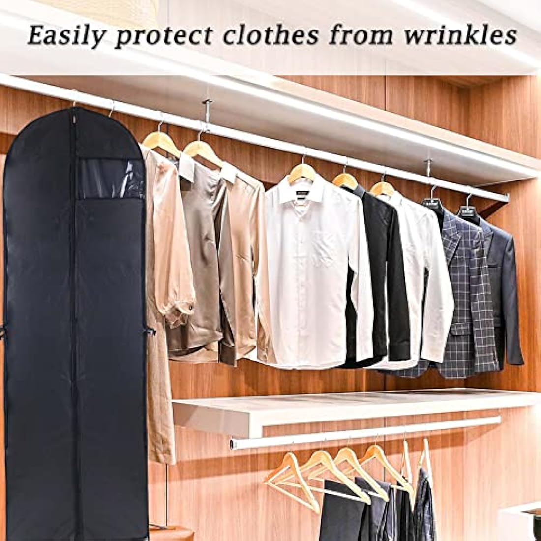 Jolof Store Long Garment Bag – Dustproof Moth Proof Coat Cover, 180cm