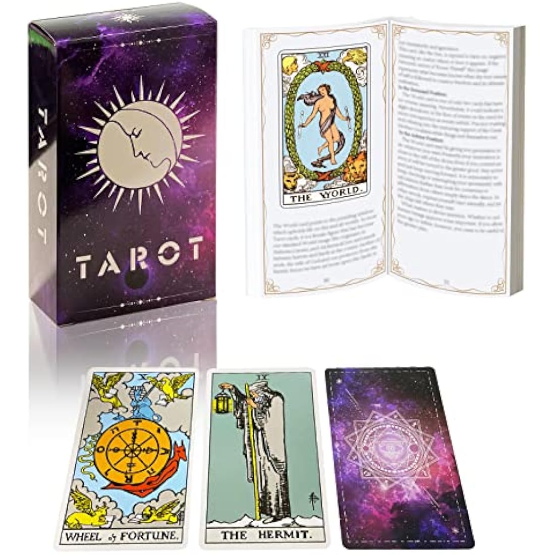 IXIGER Classic Tarot Cards Deck with Guidebook - 78 Card Beginner Set