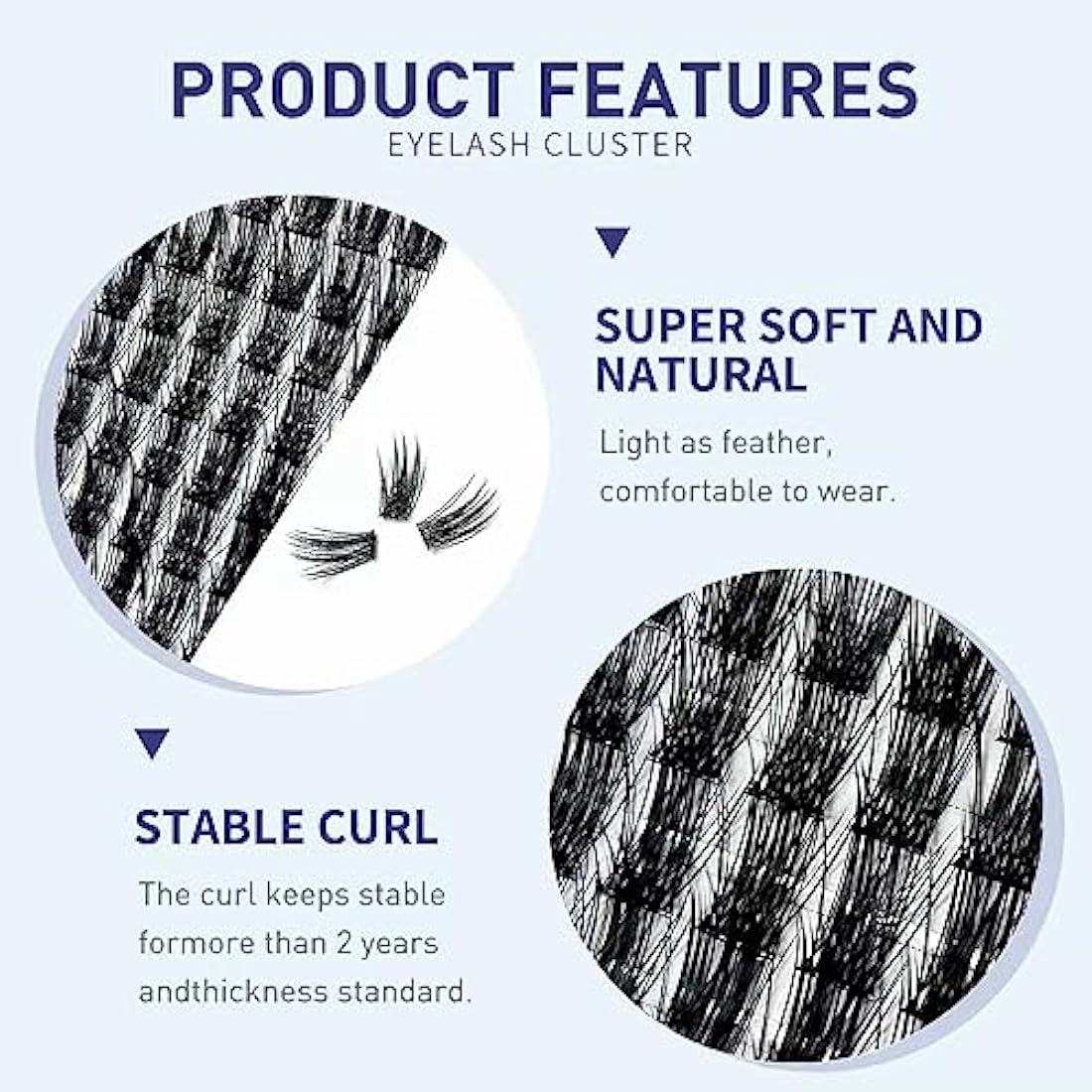 Jolof Store Cluster Lashes | 72 Pcs D Curl DIY Eyelash Extensions 8-16mm