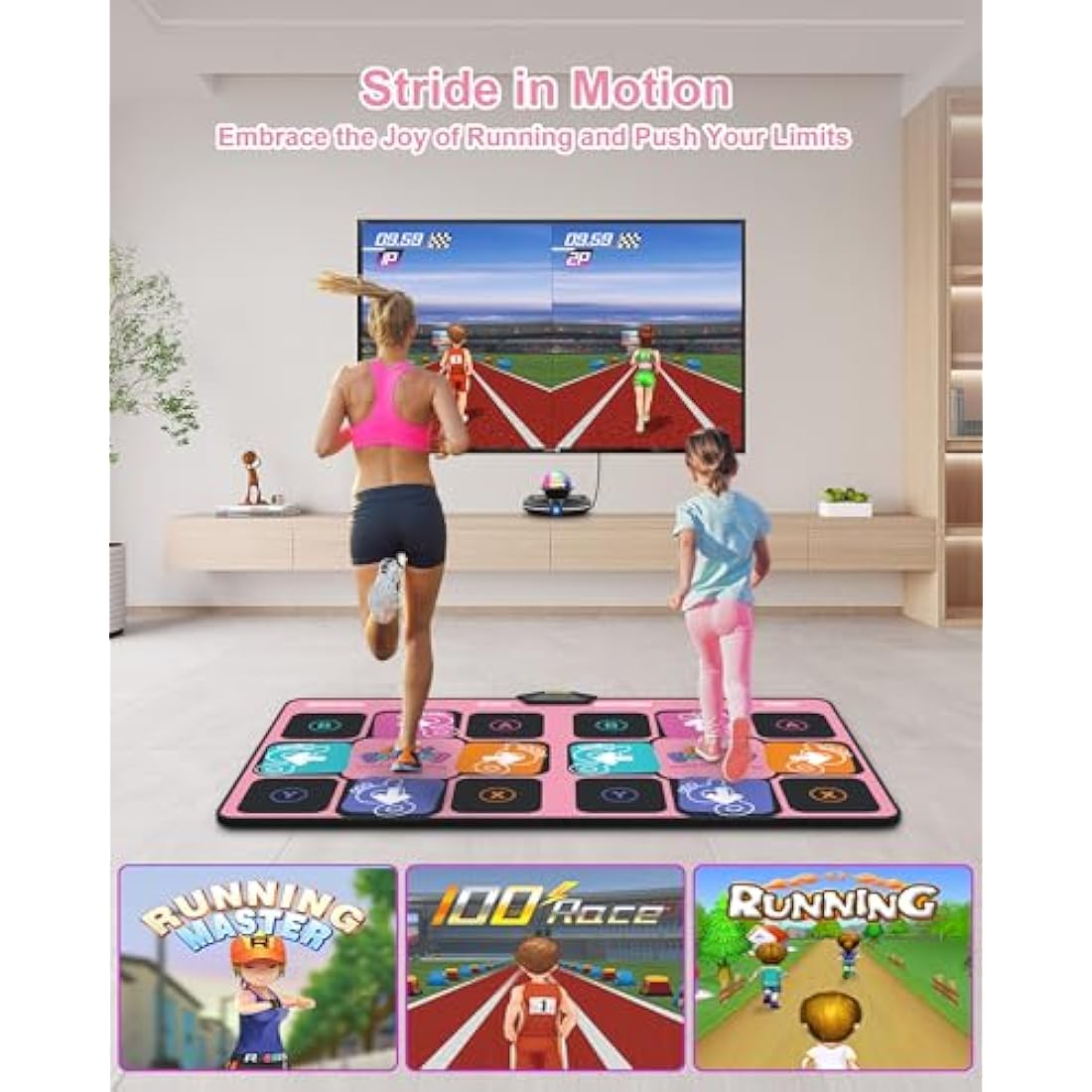 Acelufly Electronic Dance Mat for TV | HD Camera & Wireless Controllers
