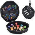 ENHANCE DnD Dice Tray and Case | 150 Dice Storage Holder - Dragon Black