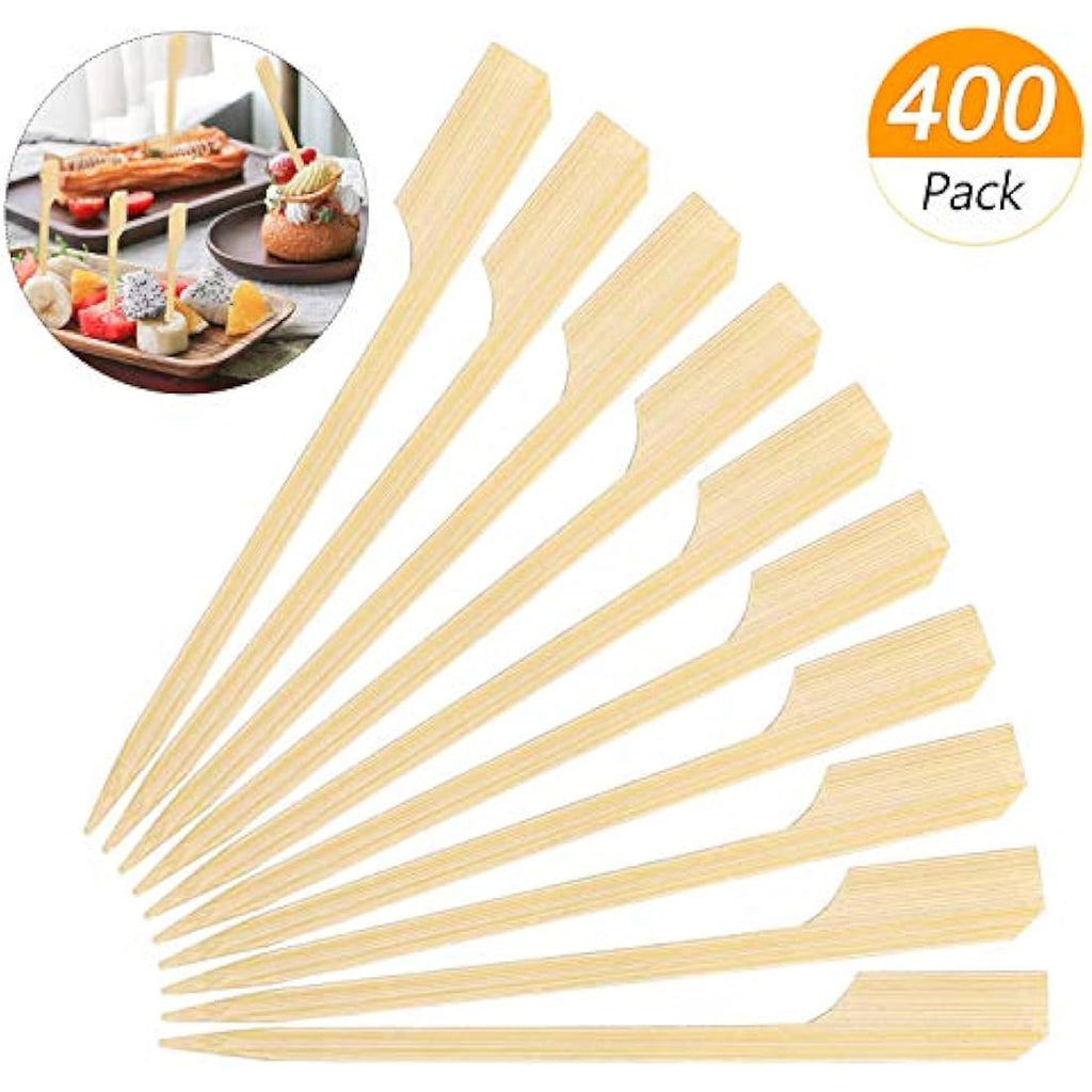 Hysagtek 3.5" Wooden Cocktail Picks – 400pc Eco-Friendly Appetizer Skewers