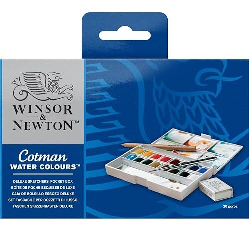 Winsor & Newton Cotman Watercolour Complete Pocket Set - 16 Half Pans