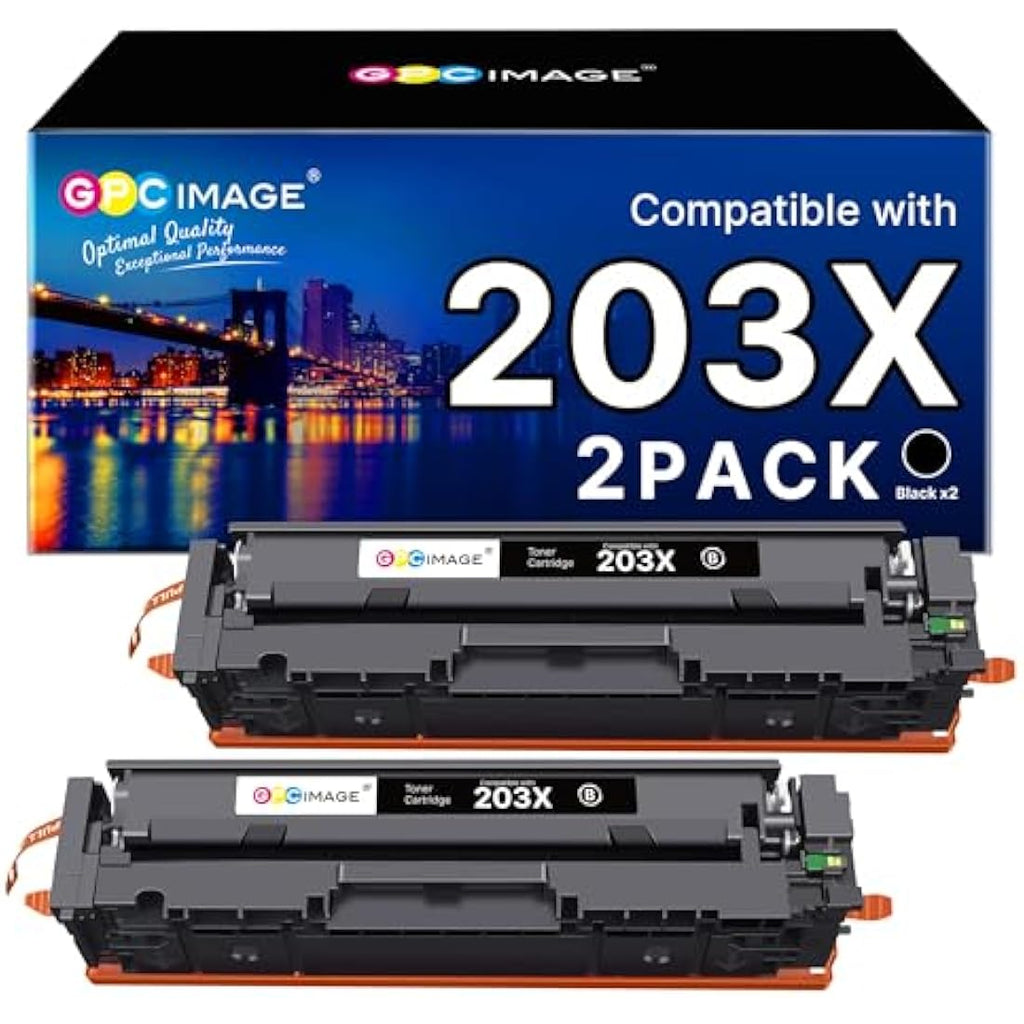 GPC Image HP 203X CF540X Compatible Black Toner Cartridges | 2-Pack