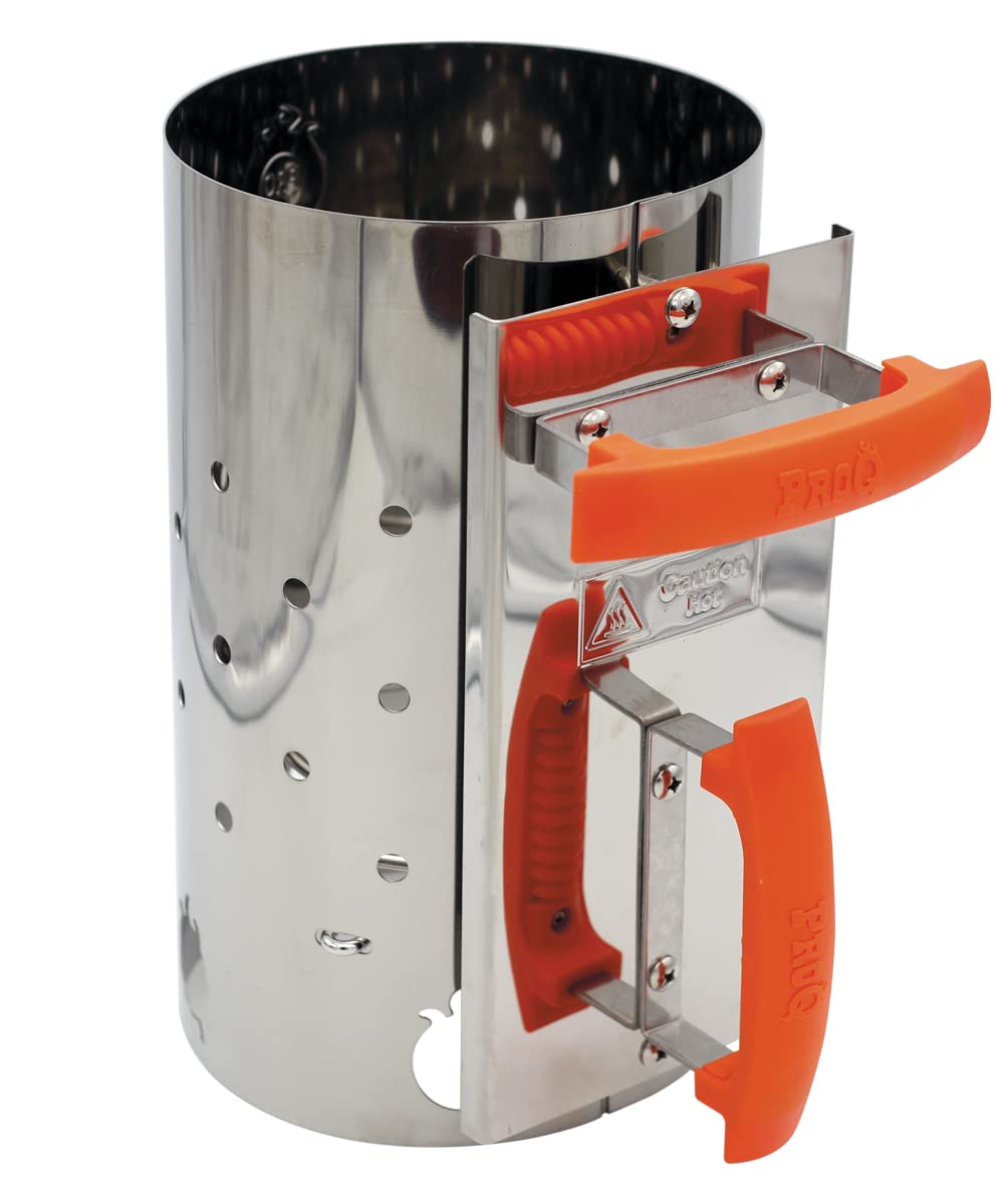 ProQ Stainless Steel Charcoal Chimney Starter | Dual Handle BBQ Tool