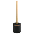 Spirella Bly Toilet Brush - Polyresin Holder - Matt Black & Gold