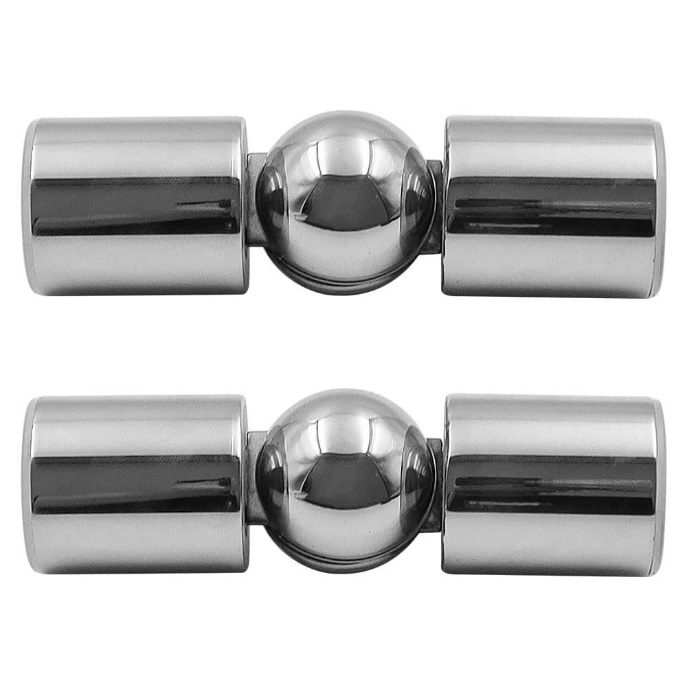Tiardey Stainless Steel Adjustable Curtain Rod Corner Connector, 2-Pack