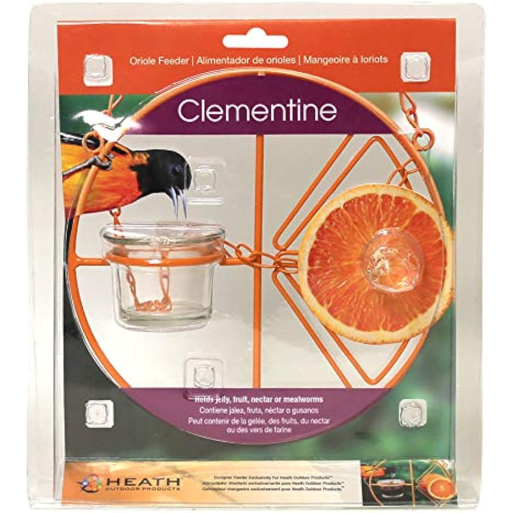 Heath Outdoor Products Clementine Oriole Feeder – Orange Steel
