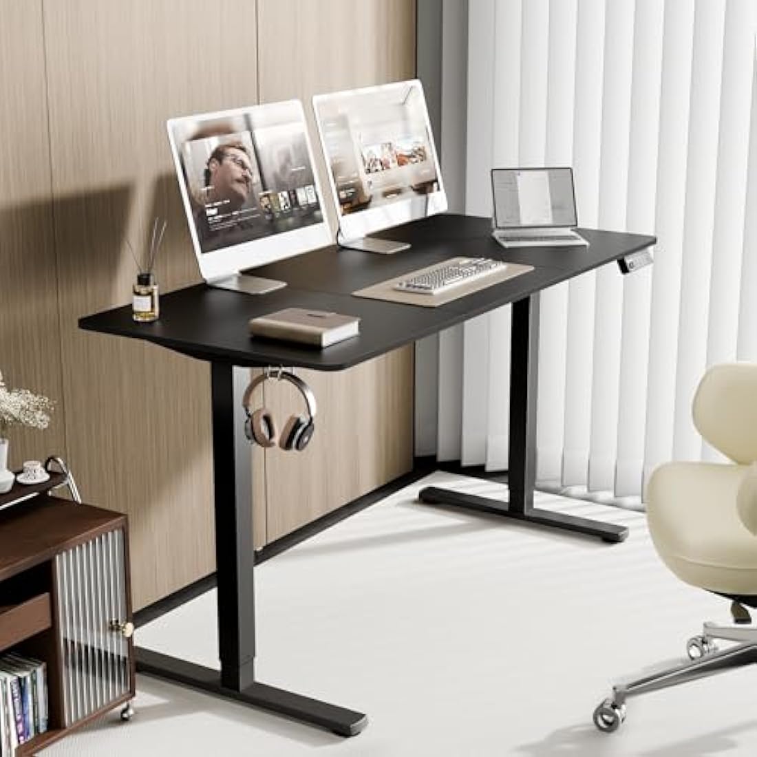 ERGOMAKER Electric Standing Desk – 55" Height Adjustable Sit Stand Desk