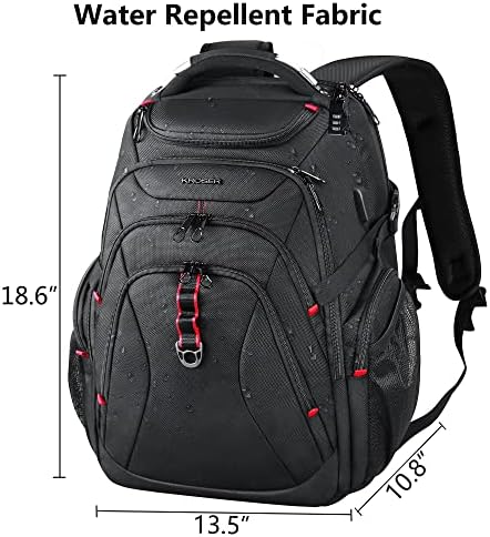 KROSER 17.3 Inch Travel Laptop Backpack – Water-Repellent RFID Bag