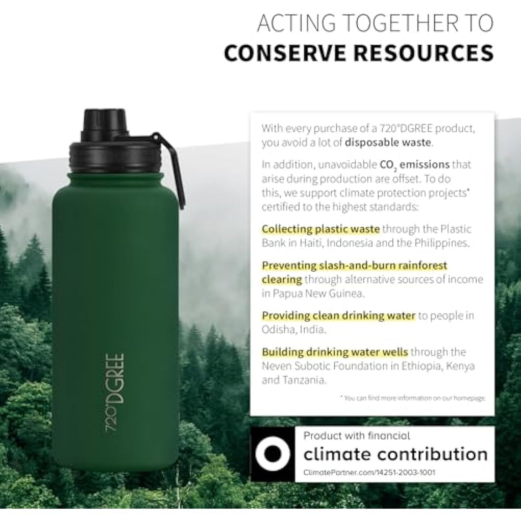 720°DGREE noLimit Insulated Water Bottle with Infuser - 950ml Steel