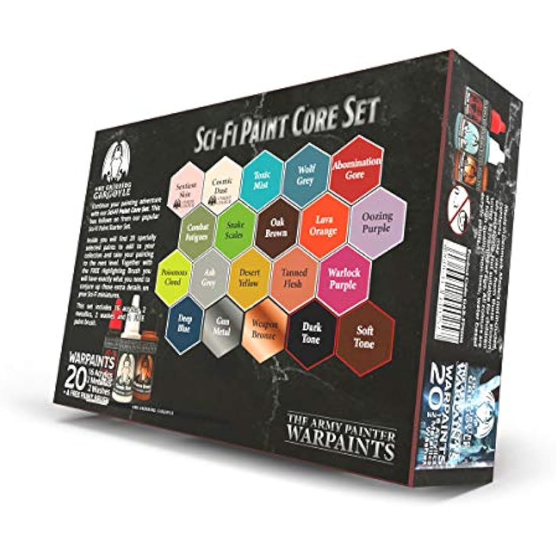 Grinning Gargoyle Sci-Fi Acrylic Paint Set - 20 Colors for Miniatures