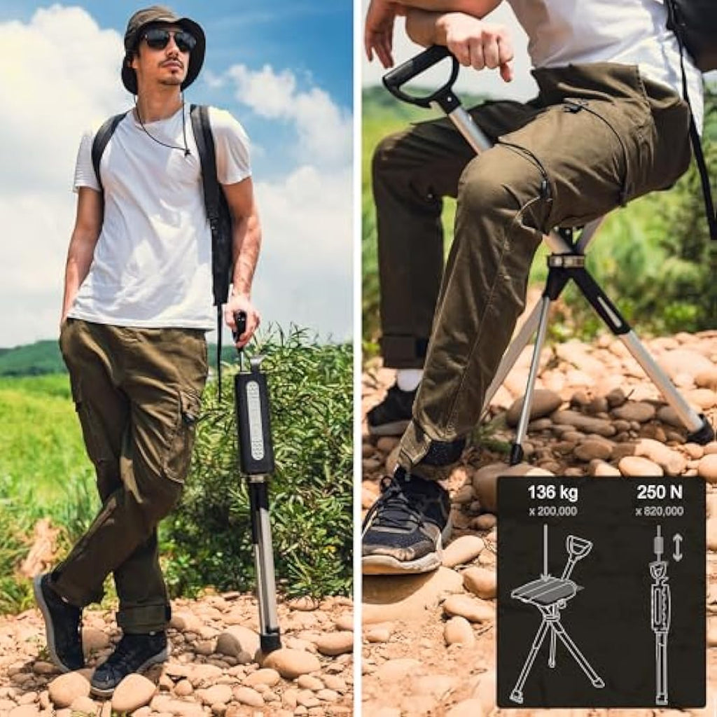 Ta-Da Chair Series 2 | Lightweight Folding Walking Stick with Seat