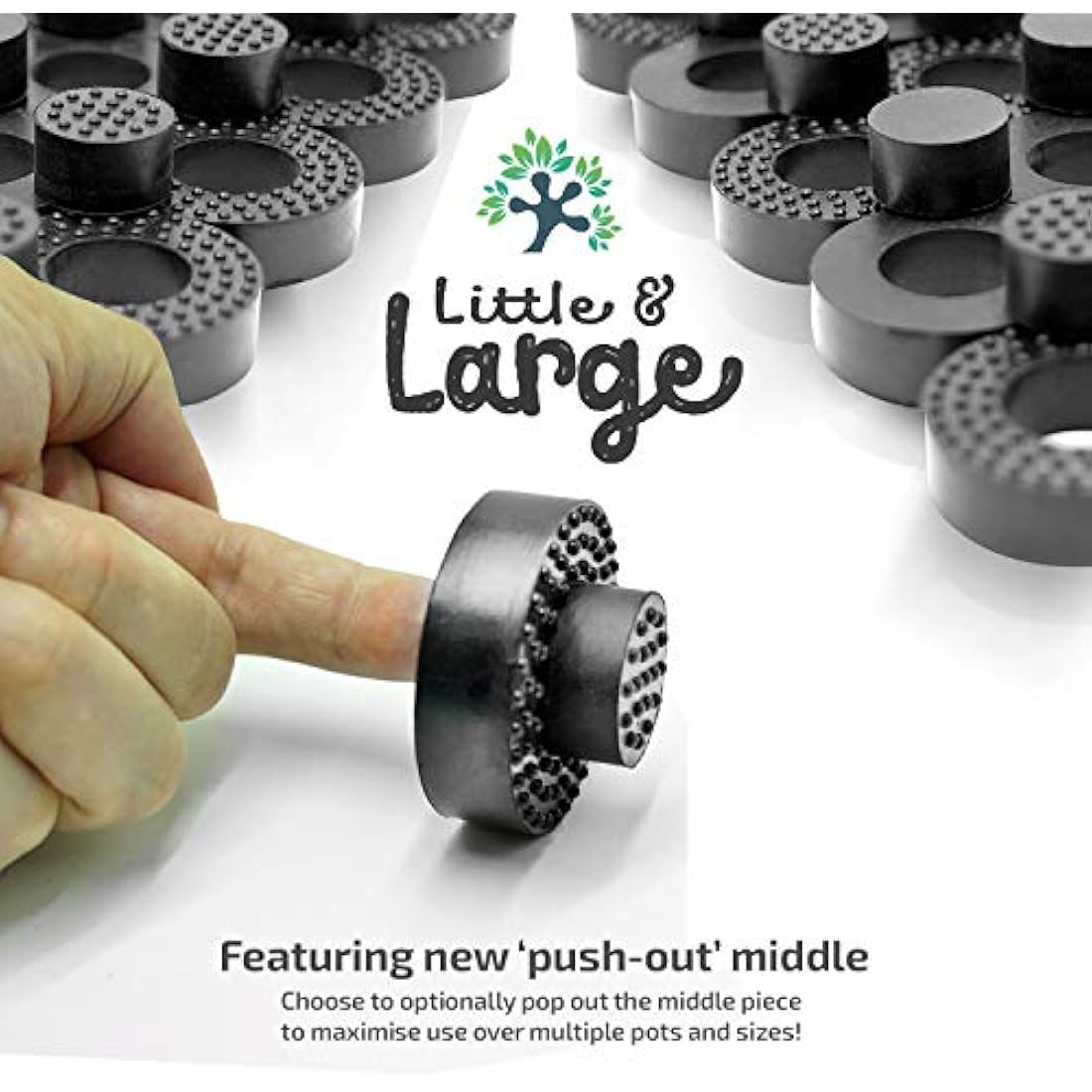 The Garden Gecko Invisible Pot Feet – 20 Pack EPDM Rubber Plant Risers