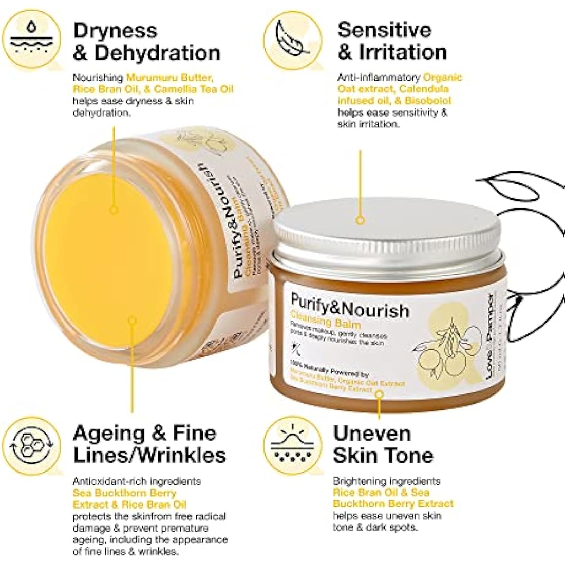 Natural Cleansing Balm | Makeup Remover with Vitamin E