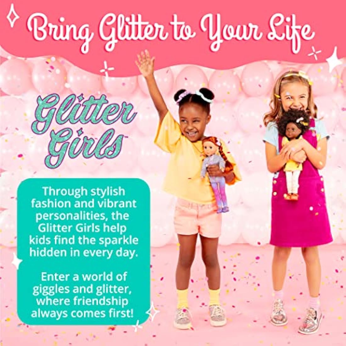 Glitter Girls Candice 14-Inch Poseable Doll & Purple Convertible Car