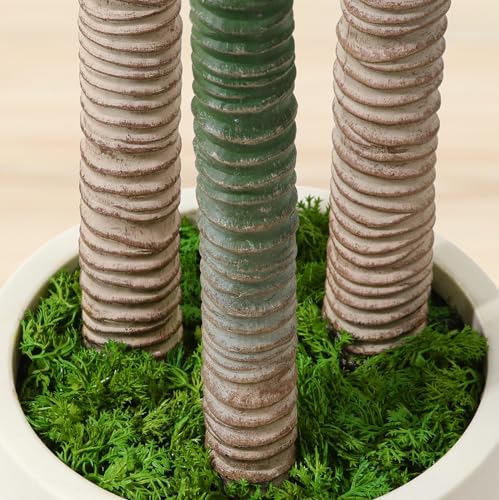 Kazeila 150cm Artificial Dracaena Tree | Faux Dragon Plant with White Pot