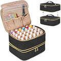 Luxja Detachable 2-Layer Nail Polish Case - Holds 60 Bottles, Black
