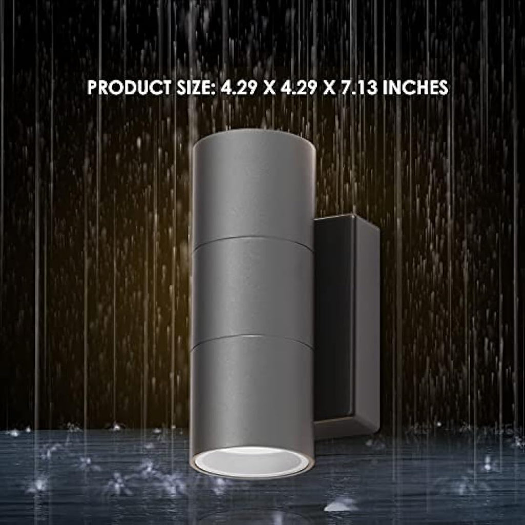 CELAVY Outdoor Wall Lights – IP65 Waterproof Modern Up Down Sconce, Grey
