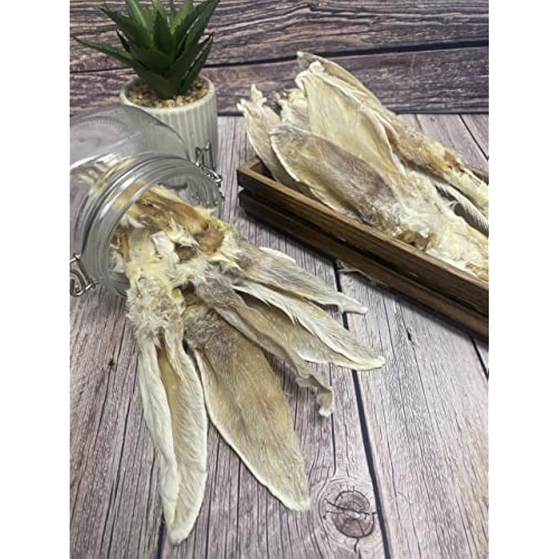 Natural Rabbit Ears with Fur - 1kg Hypoallergenic Dog Treats