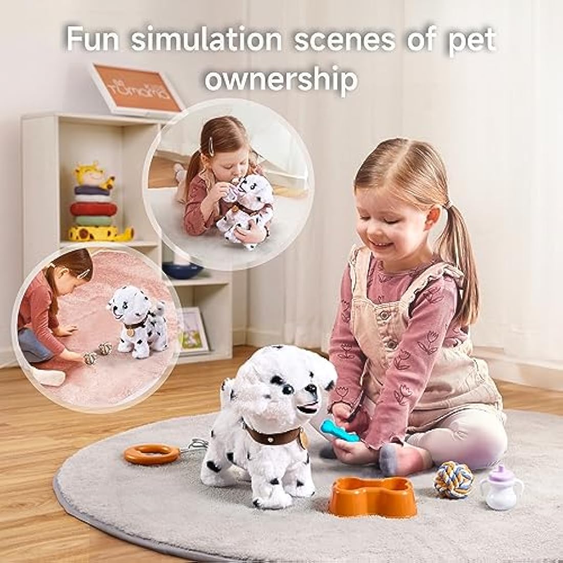 OR OR TU Interactive Walking Dog Toy - Remote Control Plush Puppy for Kids
