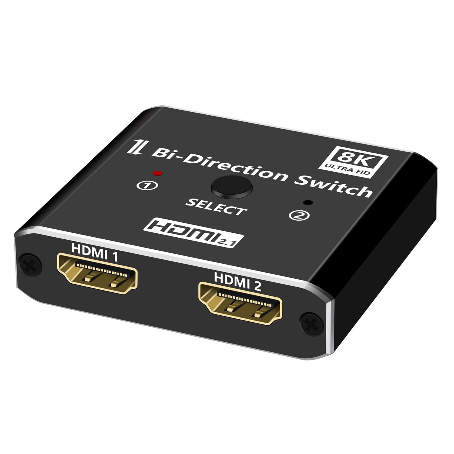 Jolof Store 8K HDMI 2.1 Switch | 4K 120Hz 2-in-1 Out Aluminum Splitter