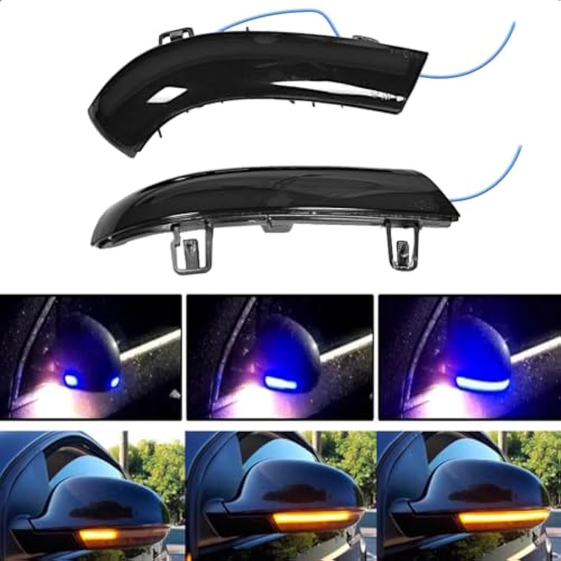 LoreenCar Dynamic LED Turn Signals for VW Golf MK5 Jetta Passat – Amber/Blue