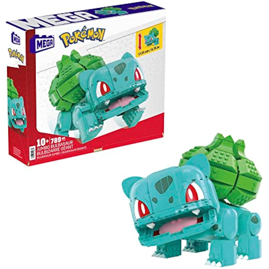 MEGA Pokémon Jumbo Bulbasaur Building Set – 355 Piece Poseable Figure