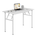 sogesfurniture Folding Table Office Study Writing Desk Computer PC Laptop Table Workstation Dining Gaming Table, No Install Needed, 100x60x75cm